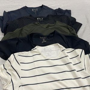 BYLT drop cut shirt bundle of 5 shirts MEDIUM